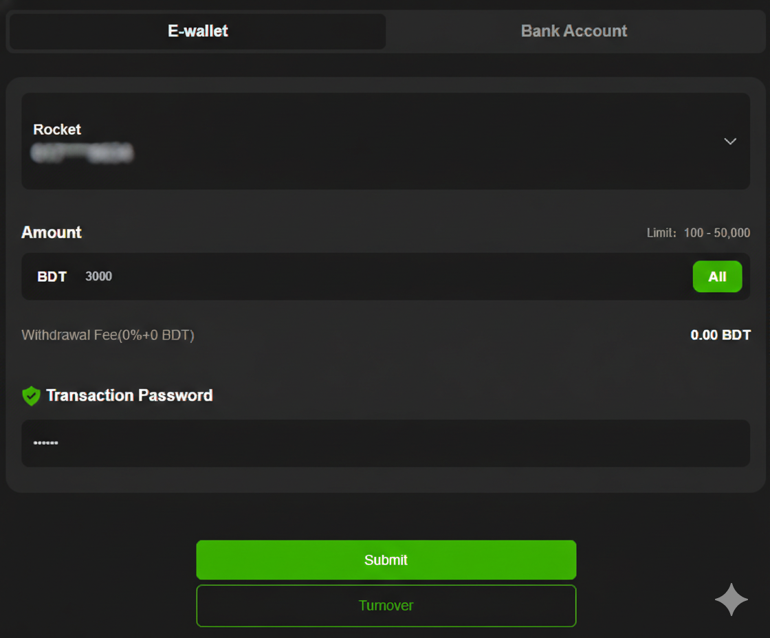 Jaojit Rocket Withdrawal Amount